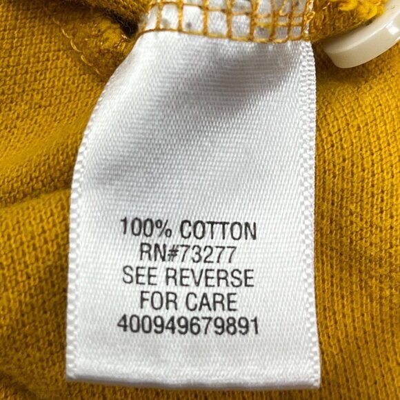 Sonoma Medium Weekend Polo Shirt Mustard 100% Cotton Casual & Comfortable 45c - Picture 5 of 7
